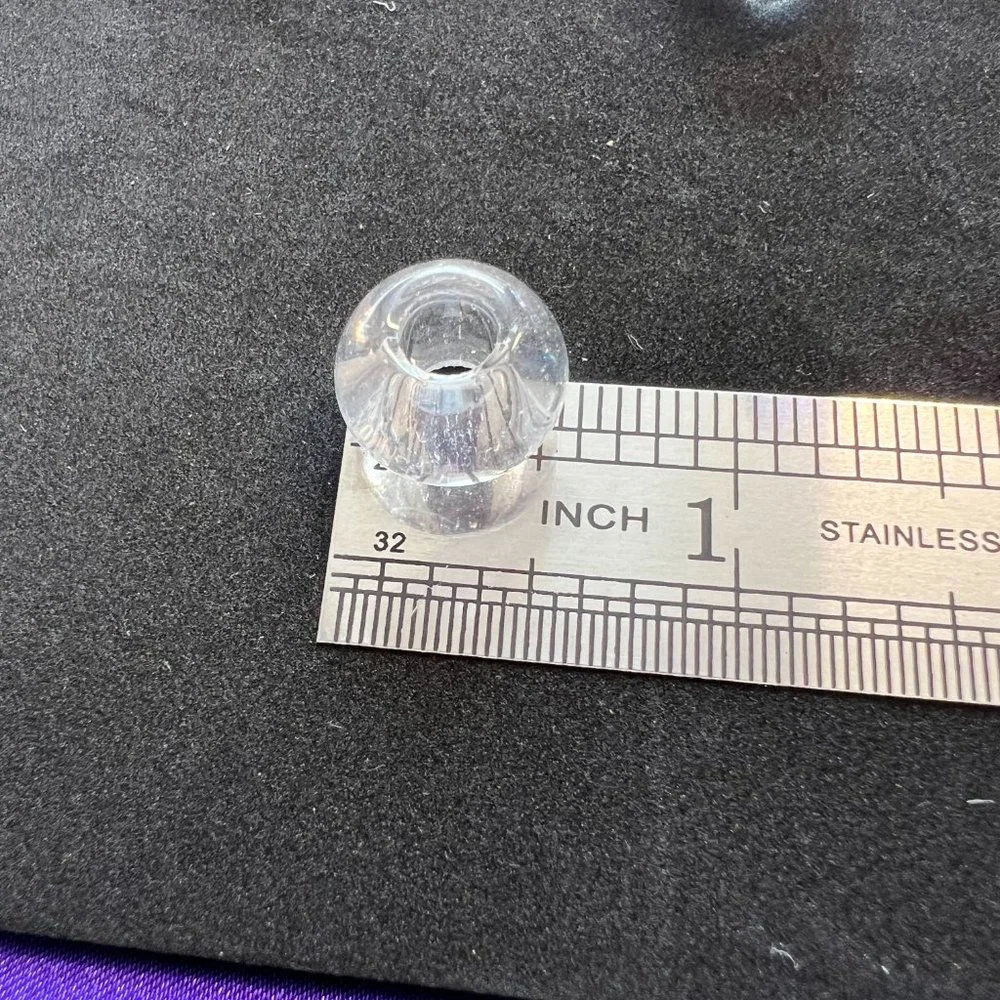 NWOT📌30 Clear Glass Beads 14 mm with a big Hole 5 mm for Jewelry Making -Craft